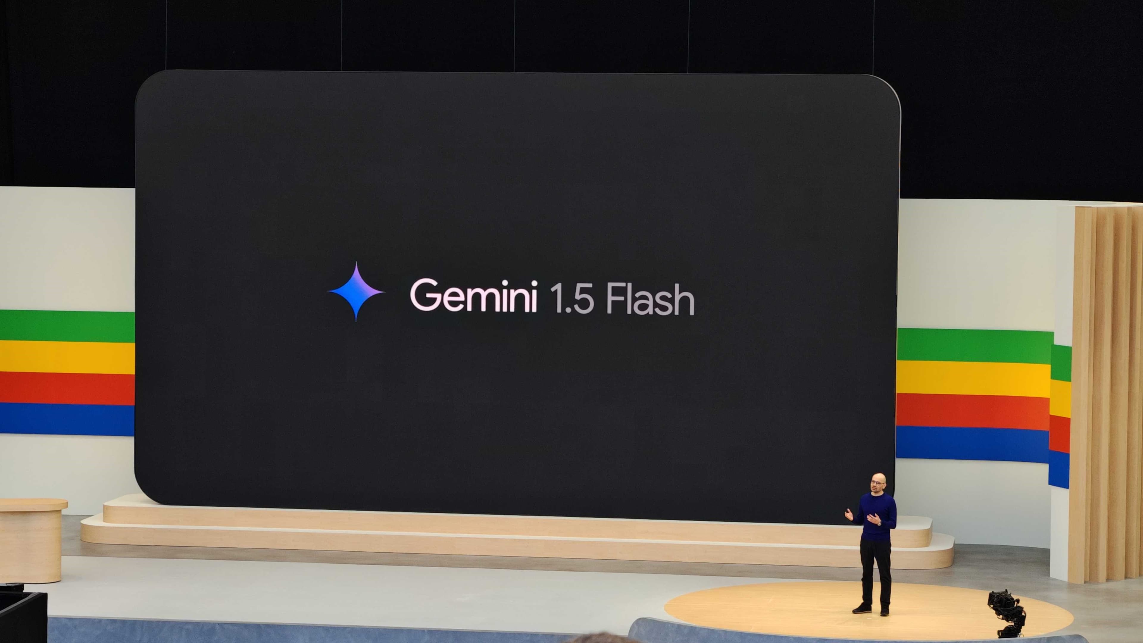 Google Gemini announcement screen at Google I/O, photo by Nick Sutrich for Android Central